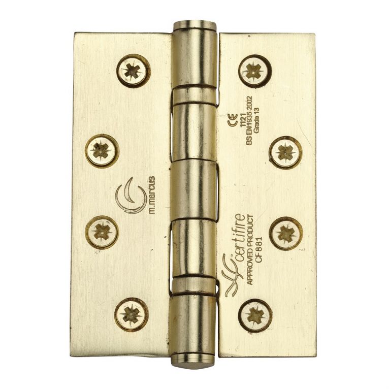 100mm Butt Hinge - Polished Brass 100mm Butt Hinge - Polished Brass
